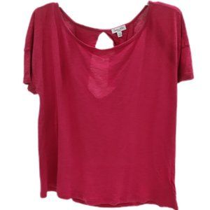 NWT Splendid Women's Keyhole Back Short Sleeve T-Shirt Pink Size S $70 K142